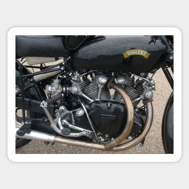 Vincent Black Shadow, vintage british motorcylce history Sticker by JonDelorme